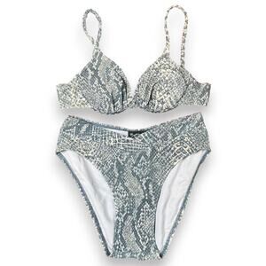 Vintage 1990s deadstock snake print bikini